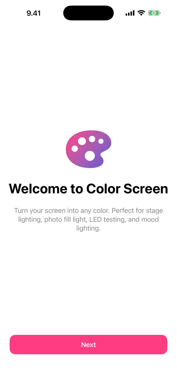 Preset color palette with twenty quick-pick swatches