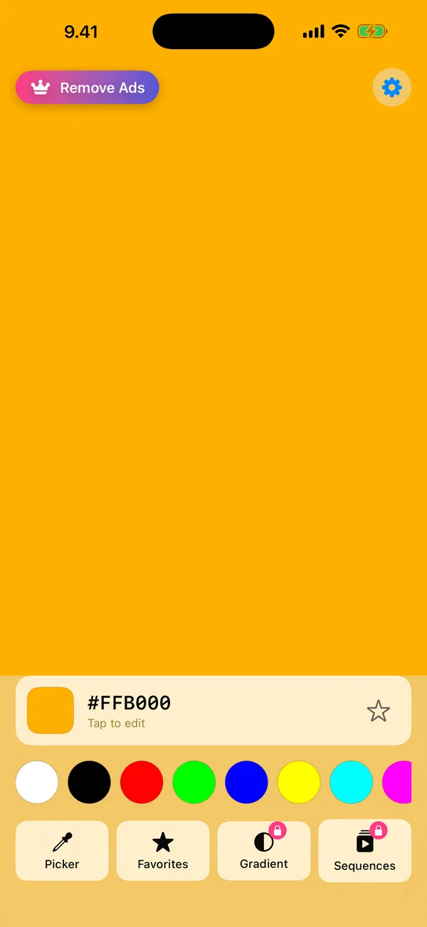 Premium color sequence and two-color gradient mode