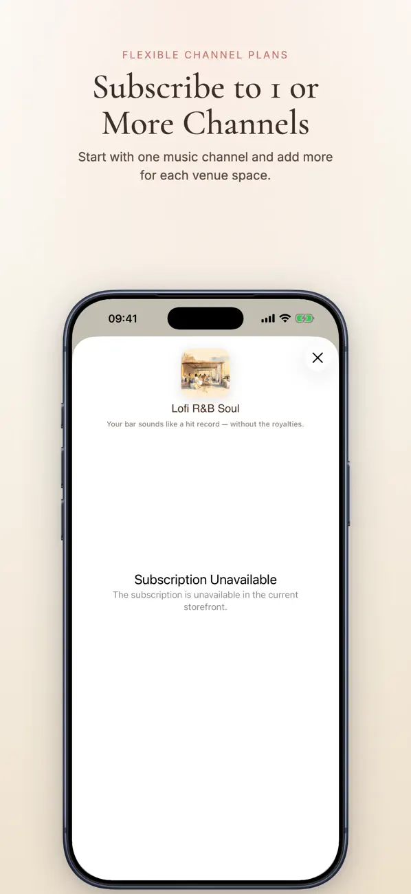 Meridian Chapters subscription screen