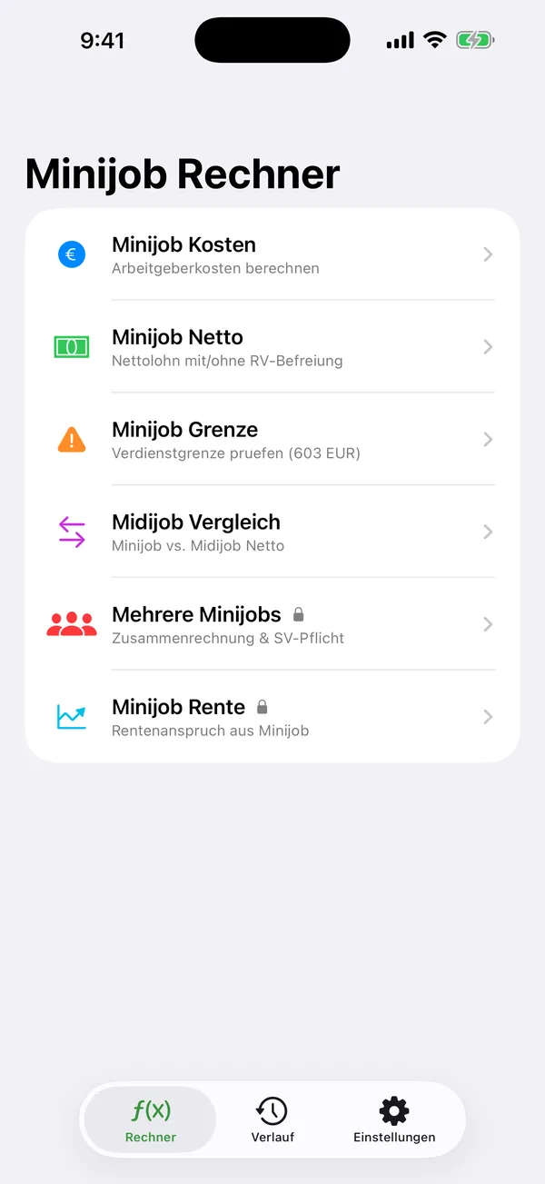 Minijob versus Midijob side-by-side comparison